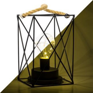 Konstsmide Led lantaarn | Konstsmide | 19 cm (9 leds, Metaal, Timer, Batterij, Vierkant, Binnen) 1816-780 K150302913 - 1
