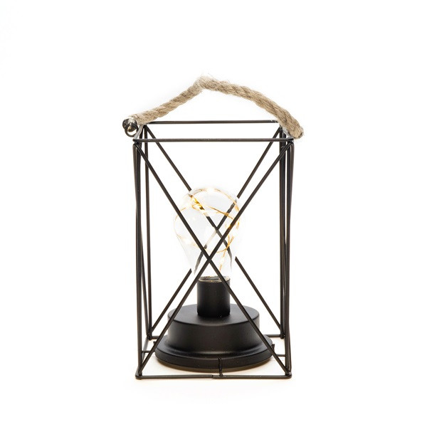 Konstsmide Led lantaarn | Konstsmide | 19 cm (9 leds, Metaal, Timer, Batterij, Vierkant, Binnen) 1816-780 K150302913 - 2