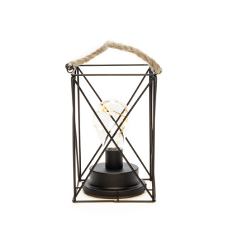 Konstsmide Led lantaarn | Konstsmide | 19 cm (9 leds, Metaal, Timer, Batterij, Vierkant, Binnen) 1816-780 K150302913 - 2