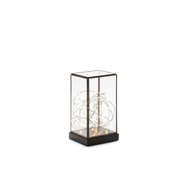 Konstsmide Led lantaarn | Konstsmide | 20 cm (80 leds, Glas, Timer, Batterij, Rechthoek, Binnen) 1818-870 K150302915 - 2