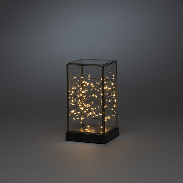 Konstsmide Led lantaarn | Konstsmide | 20 cm (80 leds, Glas, Timer, Batterij, Rechthoek, Binnen) 1818-870 K150302915 - 3