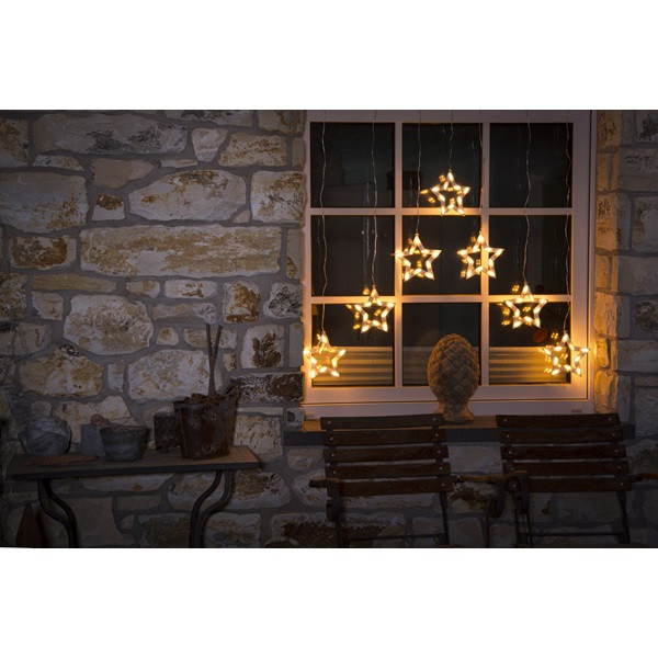 Konstsmide Lichtgordijn met sterren | 10.72 meter | Konstsmide (7 leds, Binnen/Buiten, Warm wit) 4043-103 K150303801 - 6