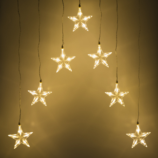 Konstsmide Lichtgordijn met sterren | 5.76 meter | Konstsmide (7 leds, Binnen/Buiten) 1243-103 K150303800 - 3