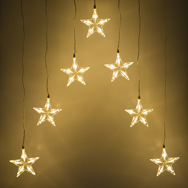 Konstsmide Lichtgordijn met sterren | 5.76 meter | Konstsmide (7 leds, Binnen/Buiten, Warm wit) 1243-103 K150303800 - 3