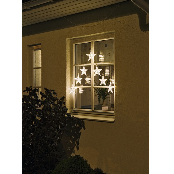 Konstsmide Lichtgordijn met sterren | 5.76 meter | Konstsmide (7 leds, Binnen/Buiten, Warm wit) 1243-103 K150303800 - 5