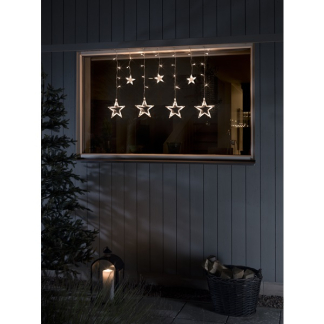 Konstsmide Lichtgordijn met sterren | 5.9 meter | Konstsmide (7 leds, Binnen/Buiten) 4046-803 K150303804 - 4