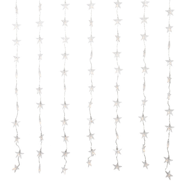 Konstsmide Lichtgordijn met sterren | 6.4 x 1.2 meter | Konstsmide (120 leds, Binnen, Warm wit) 703-803 K150303805 - 2