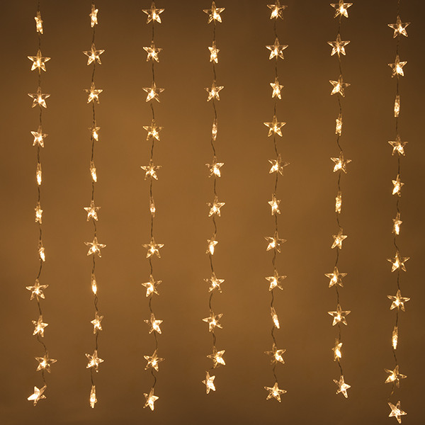 Konstsmide Lichtgordijn met sterren | 6.4 x 1.2 meter | Konstsmide (120 leds, Binnen, Warm wit) 703-803 K150303805 - 3