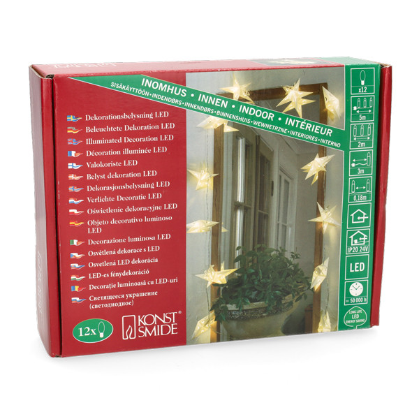 Konstsmide Lichtslinger ster | Konstsmide | 5 meter (Papier, Binnen, Warm wit) 3195-103 K151001247 - 6