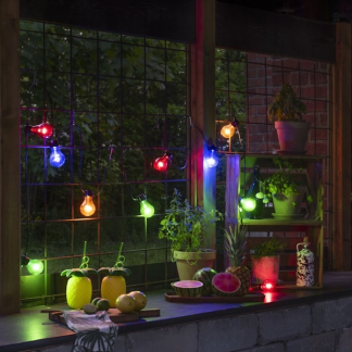 Konstsmide Lichtsnoer | 10 meter | Konstsmide (Koppelbaar, 10 leds, IP44, Gekleurd) 2397-500 K150305287 - 2