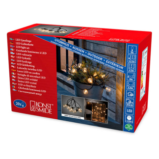Konstsmide Lichtsnoer | 14.75 meter | Konstsmide (Dimbaar, 20 leds, Binnen/Buiten, Extra Warm Wit) 2374-800 K150305347 - 4