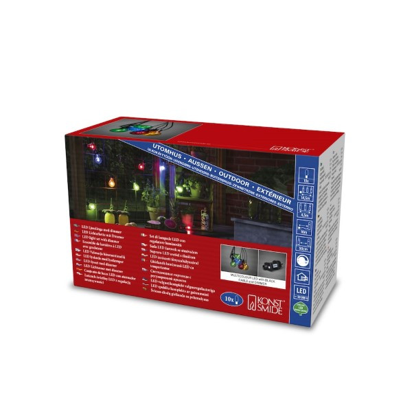 Konstsmide Lichtsnoer | 19.5 meter | Konstsmide (20 leds, IP44, Gekleurd) 2379-500 K150305275 - 3