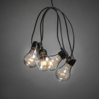 Konstsmide Lichtsnoer | 5 meter | Konstsmide (5 leds, IP44, Batterijen, Timer, Extra warm wit) 2372-800 K150305269 - 2