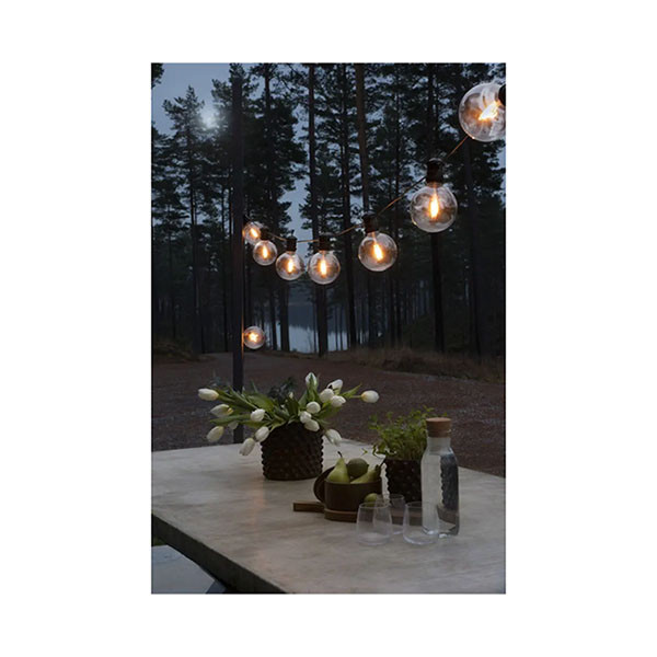 Konstsmide Lichtsnoer | Konstsmide | 10 meter (Gerookt bruin glas, Startset, 10 led, IP44, Dimbaar, Amber) 2394-860 K150301078 - 4