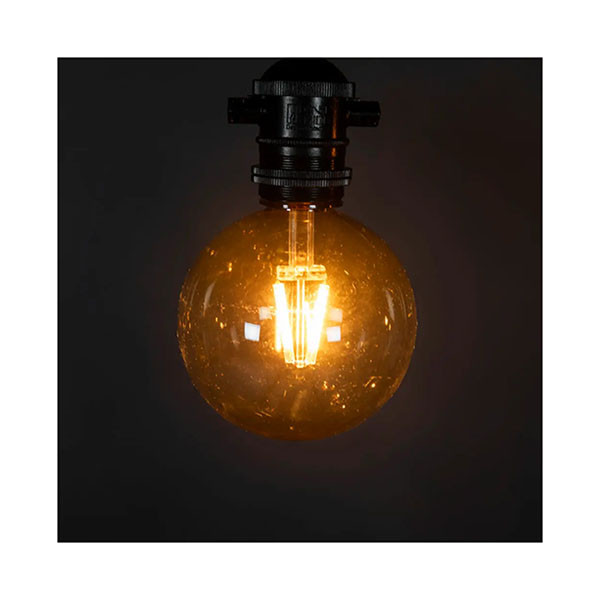Konstsmide Lichtsnoer | Konstsmide | 9.15 meter (Gerookt bruin glas, Uitbreiding, 10 led, IP44, Dimbaar, Amber) 2395-860 K150301079 - 2