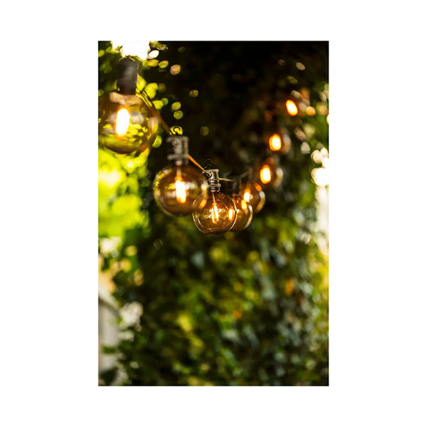 Konstsmide Lichtsnoer | Konstsmide | 9.15 meter (Gerookt bruin glas, Uitbreiding, 10 led, IP44, Dimbaar, Amber) 2395-860 K150301079 - 5