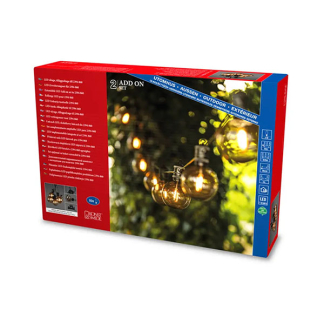Konstsmide Lichtsnoer | Konstsmide | 9.15 meter (Gerookt bruin glas, Uitbreiding, 10 led, IP44, Dimbaar, Amber) 2395-860 K150301079 - 7