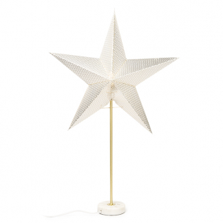 Konstsmide Papieren kerstster op voet | Konstsmide | 10 x 71 x 45 cm (5-punts, E14, Wit, Binnen) 1760-320 K150302910 - 1