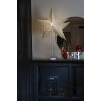 Konstsmide Papieren kerstster op voet | Konstsmide | 10 x 71 x 45 cm (5-punts, E14, Wit, Binnen) 1760-320 K150302910 - 