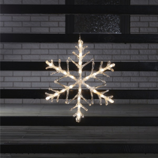 Konstsmide Sneeuwvlok met verlichting | Konstsmide | Ø 40 cm (24 LEDs, Timer, Batterij, Binnen/Buiten) 4540-103 K150302893 - 