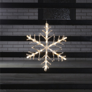 Konstsmide Sneeuwvlok met verlichting | Konstsmide | Ø 40 cm (24 leds, Timer, Batterij, Binnen/Buiten) 4540-103 K150302893 - 4