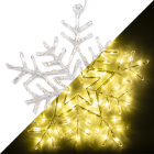 Sneeuwvlok met verlichting | Konstsmide | Ø 58 cm (90 LEDs, Lichtprogramma's, Binnen/Buiten)