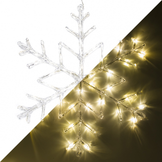 Konstsmide Sneeuwvlok met verlichting | Konstsmide | Ø 60 cm (60 leds, Timer, Batterijen, Binnen/Buiten) 4560-103 K150302894 - 1