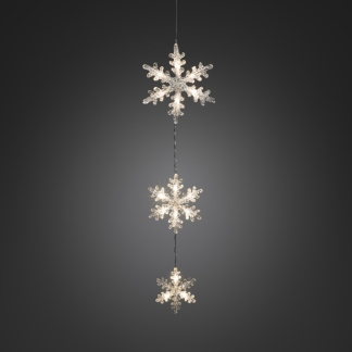 Konstsmide Sneeuwvlok met verlichting | Konstsmide | 3 stuks (Led, Batterijen, Timer, Binnen/Buiten) 6132-103 K150303732 - 3
