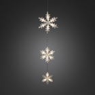 Konstsmide Sneeuwvlok met verlichting | Konstsmide | 3 stuks (Led, Batterijen, Timer, Binnen/Buiten) 6132-103 K150303732 - 3