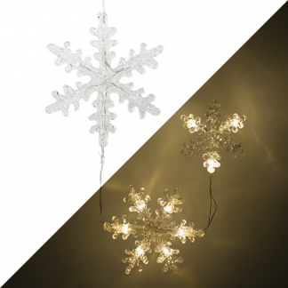 Konstsmide Sneeuwvlok met verlichting | Konstsmide (Led, Batterijen, Timer, Binnen/Buiten, 3 stuks) 6132-103 K150303732 - 1