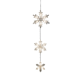 Konstsmide Sneeuwvlok met verlichting | Konstsmide (Led, Batterijen, Timer, Binnen/Buiten, 3 stuks) 6132-103 K150303732 - 2