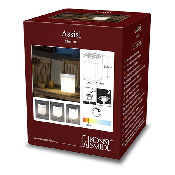 Konstsmide Solar tafellamp | Konstsmide (Led, Schemersensor, 100 lm, Wit) 7806-202 K150101087 - 4