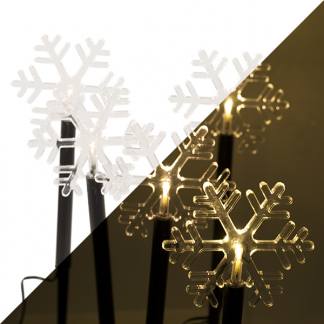 Konstsmide Tuinsteker kerst | Konstsmide | 5 stuks (5 LEDs, 24 cm, Sneeuwvlok) 4469-100 K150303741 - 