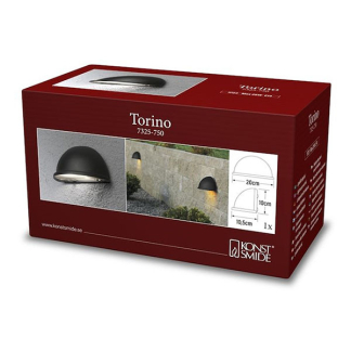 Konstsmide Wandlamp buiten | Konstsmide | Torino (E14, Down, Matzwart) 7325-750 K150305264 - 3