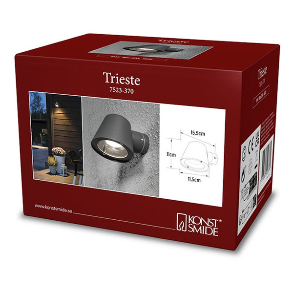 Konstsmide Wandlamp buiten | Konstsmide | Trieste (GU10, Down, Antraciet) 7523-370 K150305254 - 4