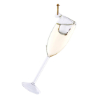 Kurt S. Adler Champagne kerst ornament | Kurt S. Adler D3239 K151001460 - 1