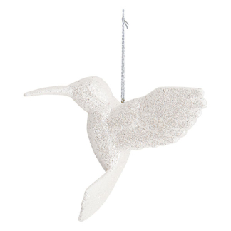 Kurt S. Adler Kolibrie kerst ornament | Kurt S. Adler (Kunststof, Wit, Glitter) T2031WHITE K151001446 - 1
