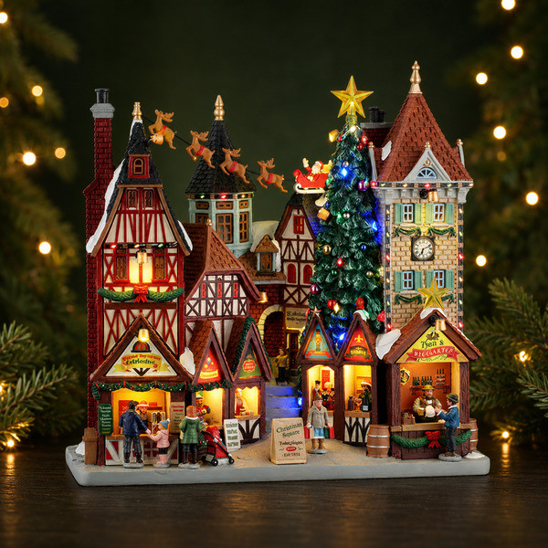 Lemax Façade | Lemax | Christkindl Square | Caddington Village (Batterijgevoed, Led, Handgeschilderd) 55319 K151001496 - 2