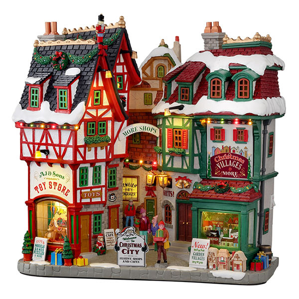 Lemax Façade | Lemax | Christmas City | General Products (Batterijgevoed, Led, Handgeschilderd) 15739 K151001119 - 1