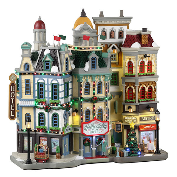 Lemax Façade | Lemax | The Holly Jolly Hotel | Caddington Village (Batterijgevoed, Led, Handgeschilderd) 35028 K151001114 - 1