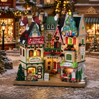 Lemax Façade | Lemax | Tis The Season Shops | General products (Batterijgevoed, Led, Handgeschilderd) 15804 K151001573 - 2