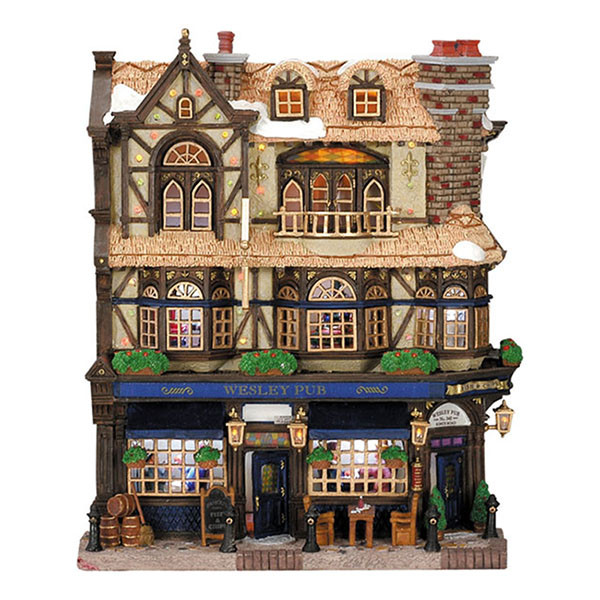 Lemax Façade | Lemax | Wesley Pub | General Products (Batterijgevoed, Led, Handgeschilderd) 45099 K151001120 - 1