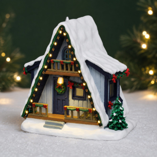 Lemax Kerstdorp | Lemax | A-Frame Rental Home | Vail Village (Led, Handgeschilderd) 64678 K151001554 - 2
