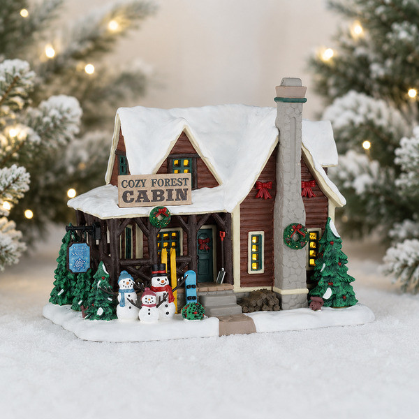 Lemax Kerstdorp | Lemax | Cozy Forest Cabin | Vail Vilage (Led, Handgeschilderd) 65535-EU K151001546 - 2