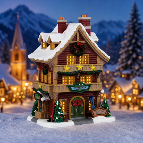 Lemax Kerstdorp | Lemax | Mountain View Hotel | Vail Vilage (Led, Handgeschilderd) 65579-EU K151001548 - 3