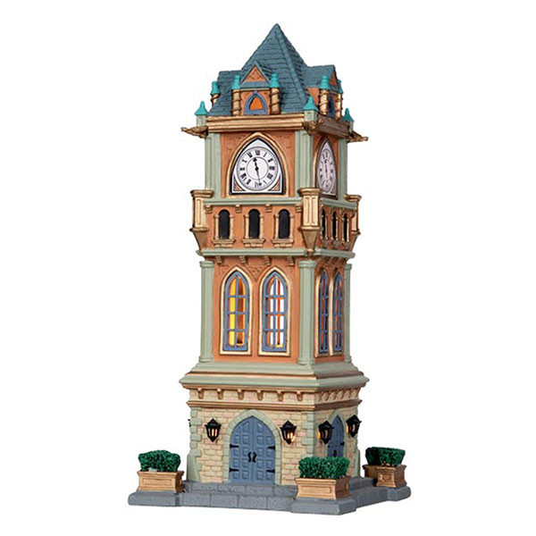 Lemax Kerstdorp | Lemax | Municipal Clock Tower | Caddington Village (Led, Porselein, Handgeschilderd) 05007-EU K151001100 - 1