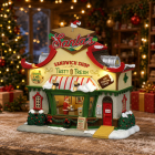 Lemax Kerstdorp | Lemax | Santa's Sandwich Shop | Santa's Wonderland (Batterijgevoed, Led, Handgeschilderd) 65570 K151001524 - 2