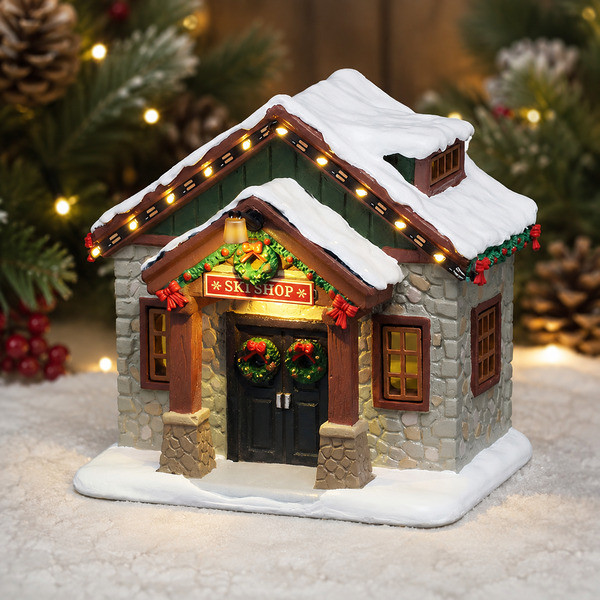 Lemax Kerstdorp | Lemax | Ski Shop | Vail Village (Led, Handgeschilderd) 64681 K151001556 - 2
