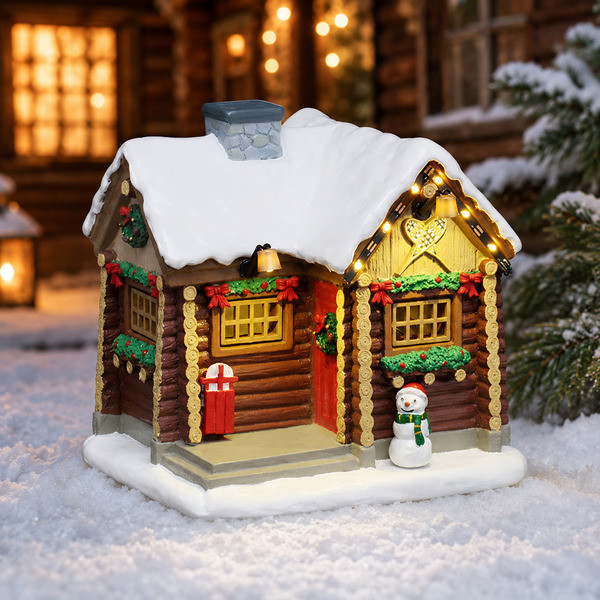 Lemax Kerstdorp | Lemax | Snowshoe Cabin | Vail Village (Led, Handgeschilderd) 64680 K151001555 - 2