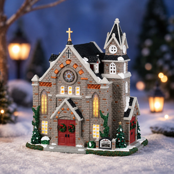 Lemax Kerstdorp | Lemax | St. Luke's Church | Caddington Village (Led, Porselein, Handgeschilderd) 35055-EU K151001493 - 2